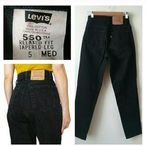 Vintage USA Levi’s 550 Black High Waist Mom Jeans